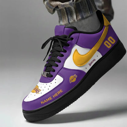 [HOT DEAL] NEW CUSTOMIZED NBA09 LLA LOS ANGELES LAKERS AF1 SHOES