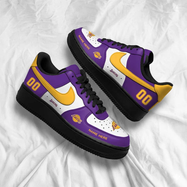 [HOT DEAL] NEW CUSTOMIZED NBA09 LLA LOS ANGELES LAKERS AF1 SHOES
