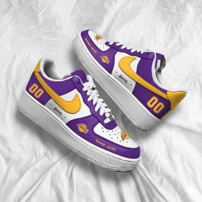 [HOT DEAL] NEW CUSTOMIZED NBA09 LLA LOS ANGELES LAKERS AF1 SHOES