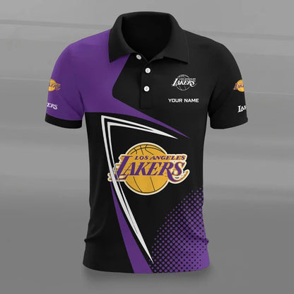 [HOT DEAL] NEW CUSTOMIZED NBA09 LLA LOS ANGELES LAKERS POLO SHIRT