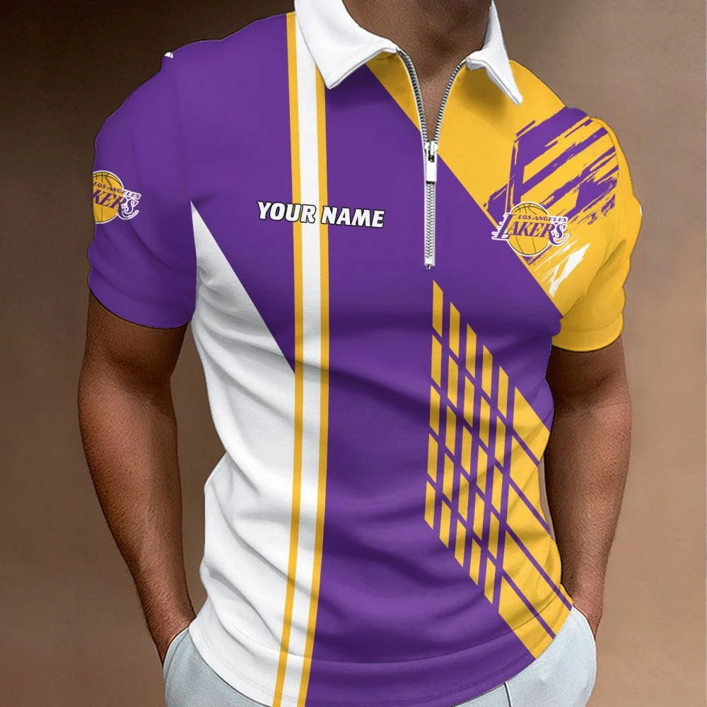 LIMITED EDITION - NEW CUSTOMIZED NBA09 LLA LOS ANGELES LAKERS POLO SHIRT, ZIP POLO SHIRT & T-SHIRTS