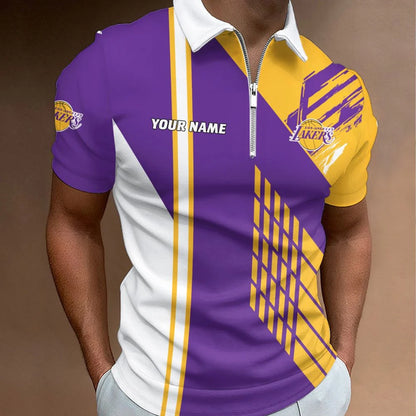 LIMITED EDITION - NEW CUSTOMIZED NBA09 LLA LOS ANGELES LAKERS POLO SHIRT, ZIP POLO SHIRT & T-SHIRTS
