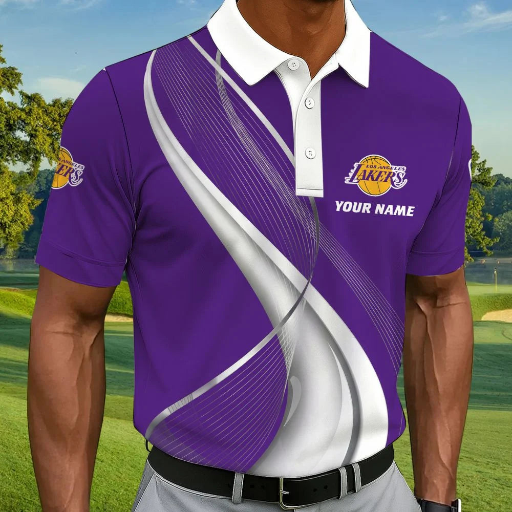 LIMITED EDITION - NEW CUSTOMIZED NBA09 LLA LOS ANGELES LAKERS POLO SHIRT, ZIP POLO SHIRT & T-SHIRTS