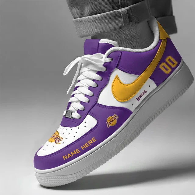 [HOT DEAL] NEW CUSTOMIZED NBA09 LLA LOS ANGELES LAKERS AF1 SHOES