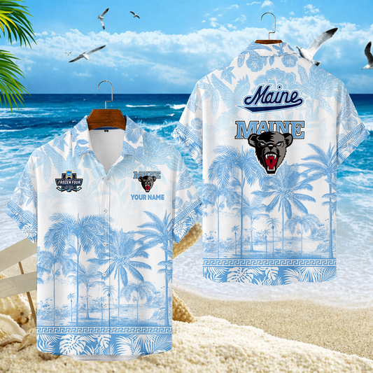 LIMITED EDITION - NEW CUSTOMIZED MFF09 MBB MAINE BLACK BEARS UNISEX HAWAIIAN SHIRT