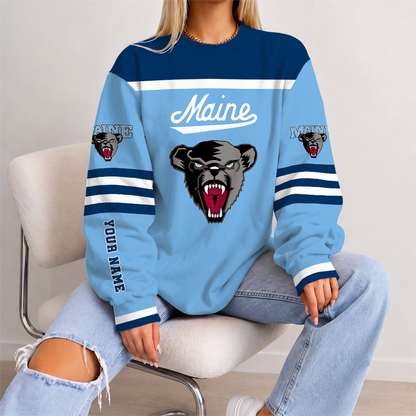 [FAN FAVORITE] NEW CUSTOMIZED NCAA MFF09 MBB MAINE BLACK BEARS UNISEX SWEATSHIRT