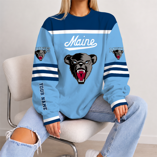 [FAN FAVORITE] NEW CUSTOMIZED NCAA MFF09 MBB MAINE BLACK BEARS UNISEX SWEATSHIRT