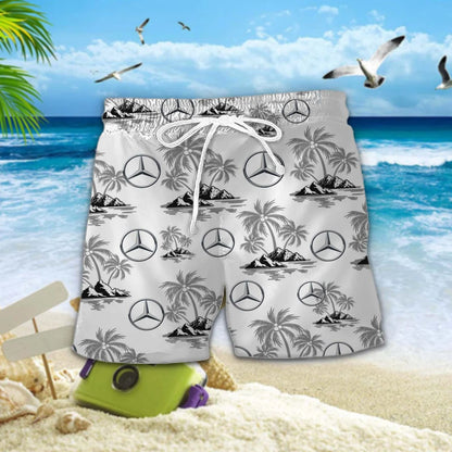 [FAN MUST-HAVE] NEW CUSTOMIZED F109 MER MERCEDES UNISEX HAWAIIAN SHIRT & SHORTS SET