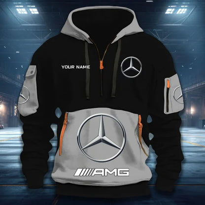 LIMITED RUN - NEW CUSTOMIZED F109 MB MERCEDES QUARTER ZIP HOODIE