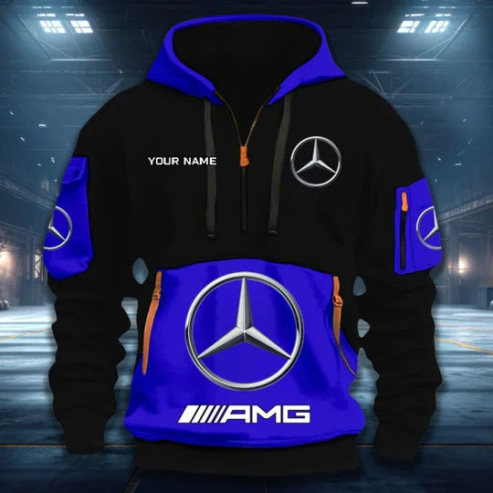LIMITED RUN - NEW CUSTOMIZED F109 MB MERCEDES QUARTER ZIP HOODIE