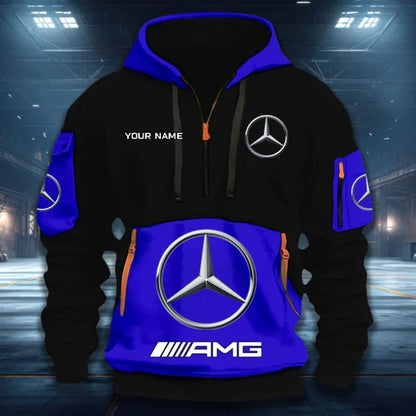 LIMITED RUN - NEW CUSTOMIZED F109 MB MERCEDES QUARTER ZIP HOODIE