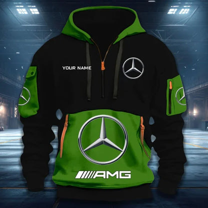 LIMITED RUN - NEW CUSTOMIZED F109 MB MERCEDES QUARTER ZIP HOODIE