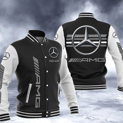 LIMITED RUN - NEW CUSTOMIZED F109 MB MERCEDES BASEBALL JACKET & SATIN VARSITY JACKET
