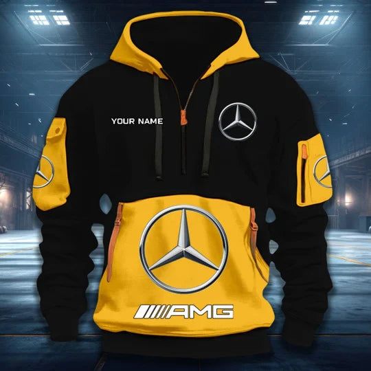LIMITED RUN - NEW CUSTOMIZED F109 MB MERCEDES QUARTER ZIP HOODIE