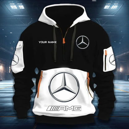 LIMITED RUN - NEW CUSTOMIZED F109 MB MERCEDES QUARTER ZIP HOODIE