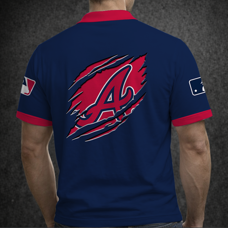 [FLASH SALE] NEW CUSTOMIZED MLB09 ABS ATLANTA BRAVES POLO SHIRT