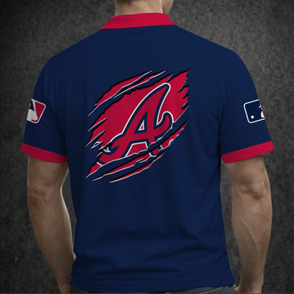[FLASH SALE] NEW CUSTOMIZED MLB09 ABS ATLANTA BRAVES POLO SHIRT