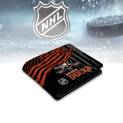 [SUPER SALE ] NEW CUSTOMIZED NHL09 AHD ANAHEIM DUCKS LEATHER WALLET