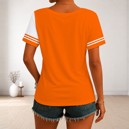 [SUPER SALE] NEW CUSTOMIZED NHL09 AHD ANAHEIM DUCKS V-NECK FEMALE SHIRT