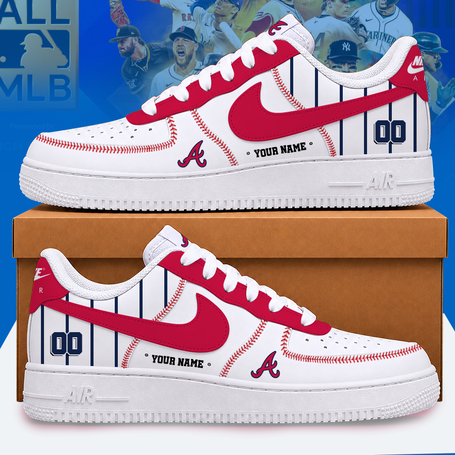 [FLASH SALE] NEW CUSTOMIZED MLB09 ABS ATLANTA BRAVES AF1 SHOES