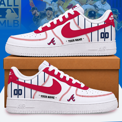[FLASH SALE] NEW CUSTOMIZED MLB09 ABS ATLANTA BRAVES AF1 SHOES