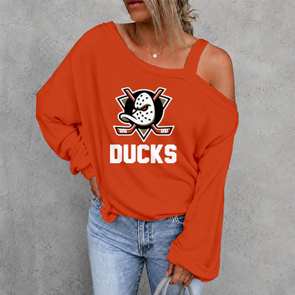 [SUPER SALE] NEW CUSTOMIZED NHL09 AHD ANAHEIM DUCKS DROP SHOULDER SWEATSHIRT