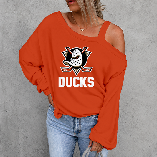 [SUPER SALE] NEW CUSTOMIZED NHL09 AHD ANAHEIM DUCKS DROP SHOULDER SWEATSHIRT