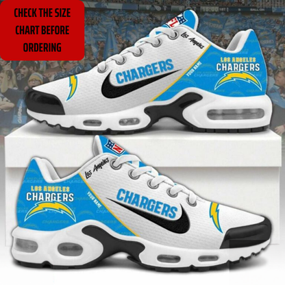 ELITE EDITION - NEW CUSTOMIZED NFL09 LAC LOS ANGELES CHARGERS AIR MAX PLUS SNEAKERS