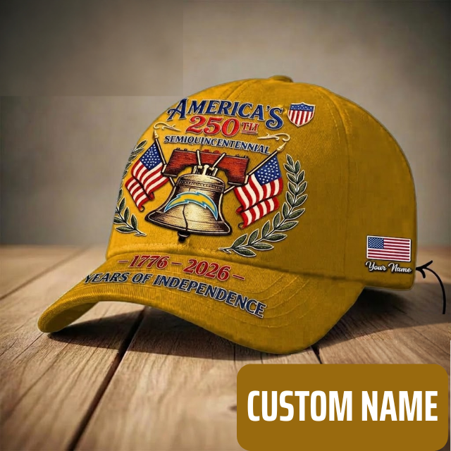 ELITE EDITION - NEW CUSTOMIZED NFL09 LAC LOS ANGELES CHARGERS INDEPENDENCE DAY CAP
