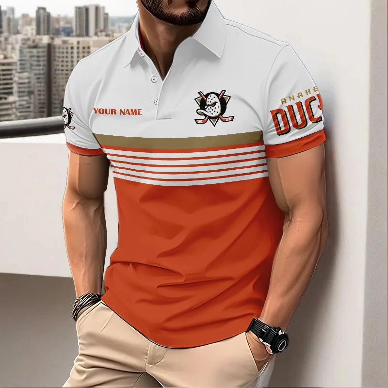VIRAL EDITION - NEW CUSTOMIZED NHL09 AHD ANAHEIM DUCKS POLO SHIRT, ZIP POLO SHIRT & T-SHIRTS