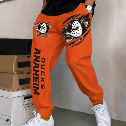 ELITE EDITION - NEW CUSTOMIZED NHL09 AHD ANAHEIM DUCKS SWEATPANTS
