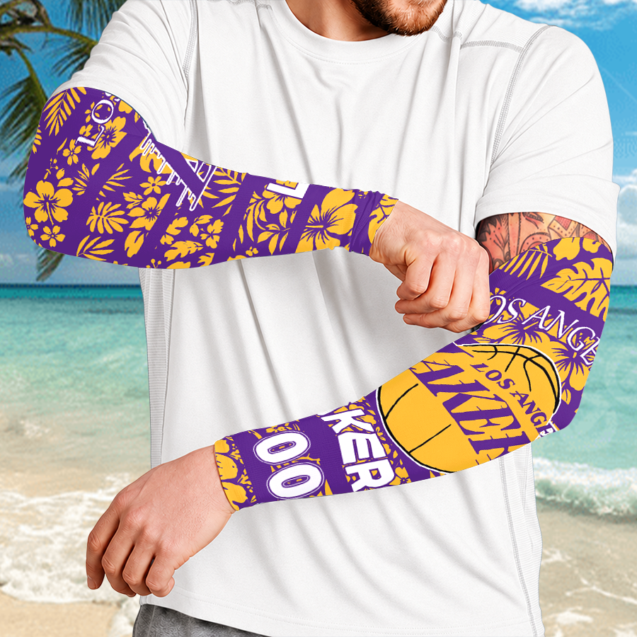 [HOT DEAL] NEW CUSTOMIZED NBA09 LLA LOS ANGELES LAKERS SUN ARM SLEEVES