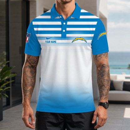 [SPECIAL OFFER] NEW CUSTOMIZED NFL09 LAC LOS ANGELES CHARGERS POLO SHIRT