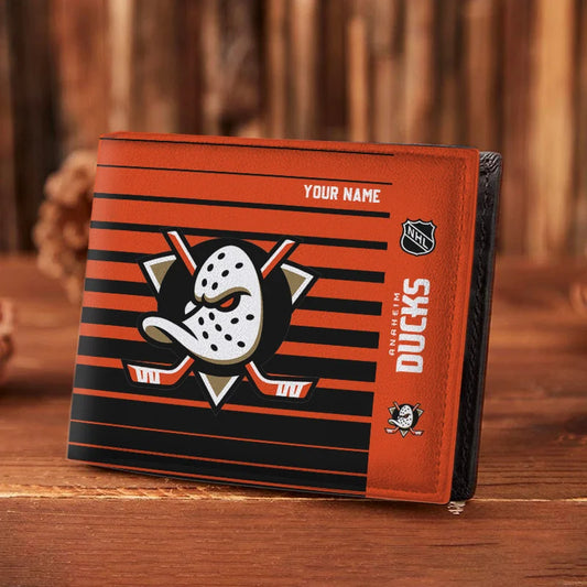 VIRAL EDITION - NEW CUSTOMIZED NHL09 AHD ANAHEIM DUCKS LEATHER WALLET