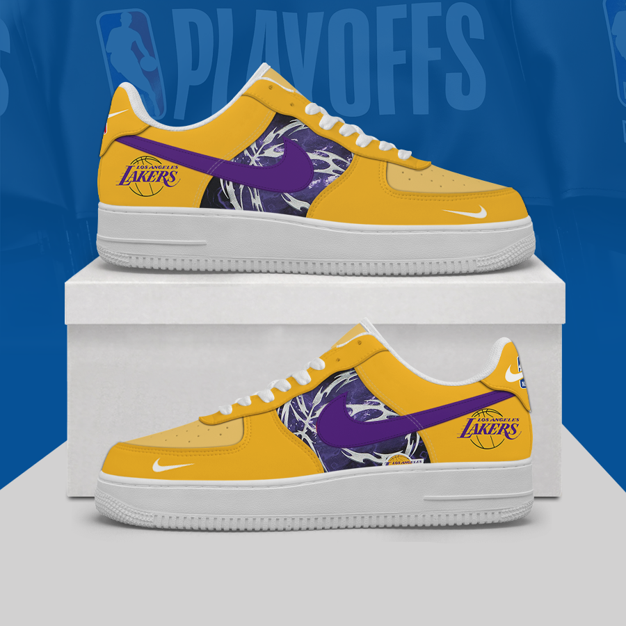 [HOT DEAL] NEW CUSTOMIZED NBA09 LLA LOS ANGELES LAKERS AF1 SHOES