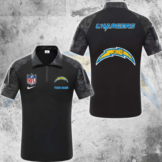 ELITE EDITION - NEW CUSTOMIZED NFL09 LAC LOS ANGELES CHARGERS POLO SHIRT, ZIP POLO SHIRT & T-SHIRTS