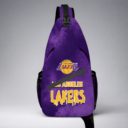 [HOT DEAL]  NEW CUSTOMIZED NBA09 LLA LOS ANGELES LAKERS SLING BAG