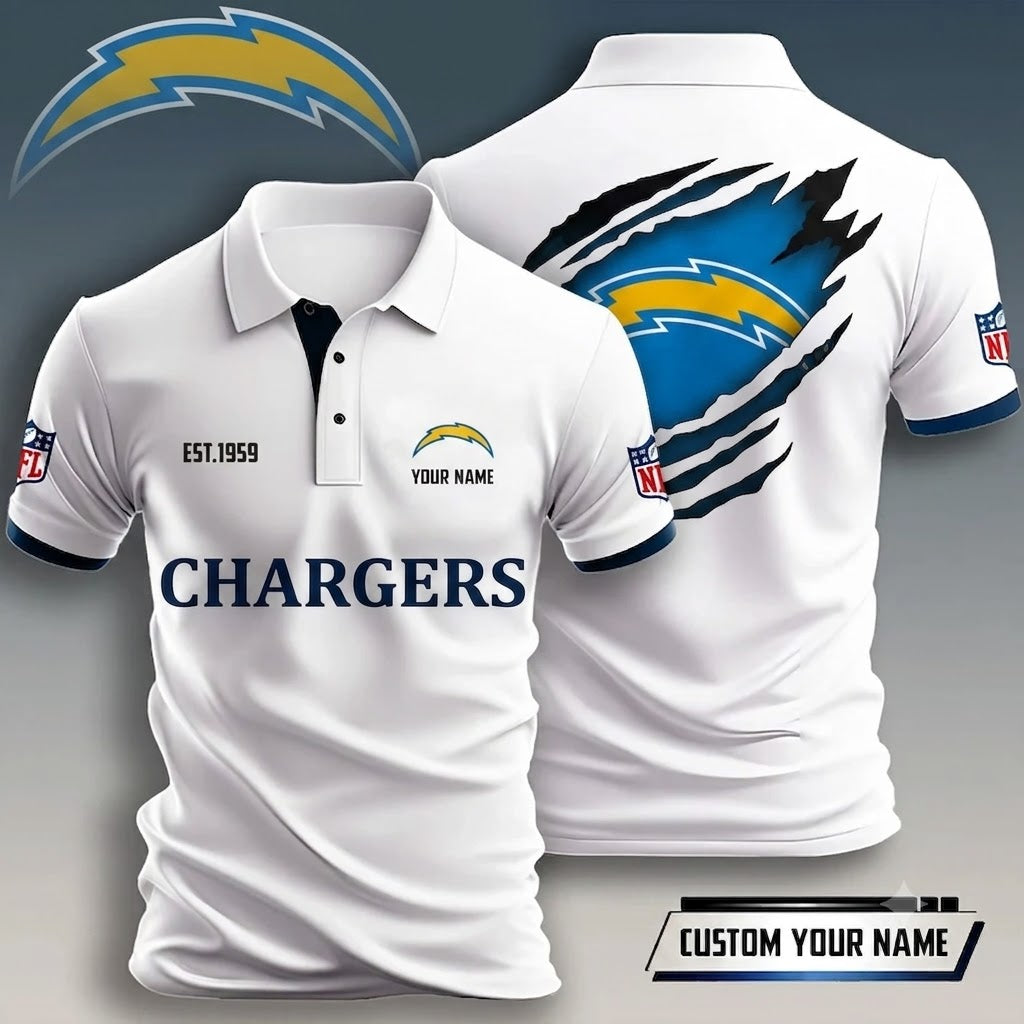 SPECIAL EDITION - NEW CUSTOMIZED NFL09 LAC LOS ANGELES CHARGERS T-SHIRT, POLO SHIRT, ZIP POLO SHIRT, HOODIE, ZIP HOODIE & SWEATSHIRT