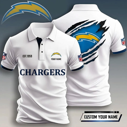 SPECIAL EDITION - NEW CUSTOMIZED NFL09 LAC LOS ANGELES CHARGERS T-SHIRT, POLO SHIRT, ZIP POLO SHIRT, HOODIE, ZIP HOODIE & SWEATSHIRT