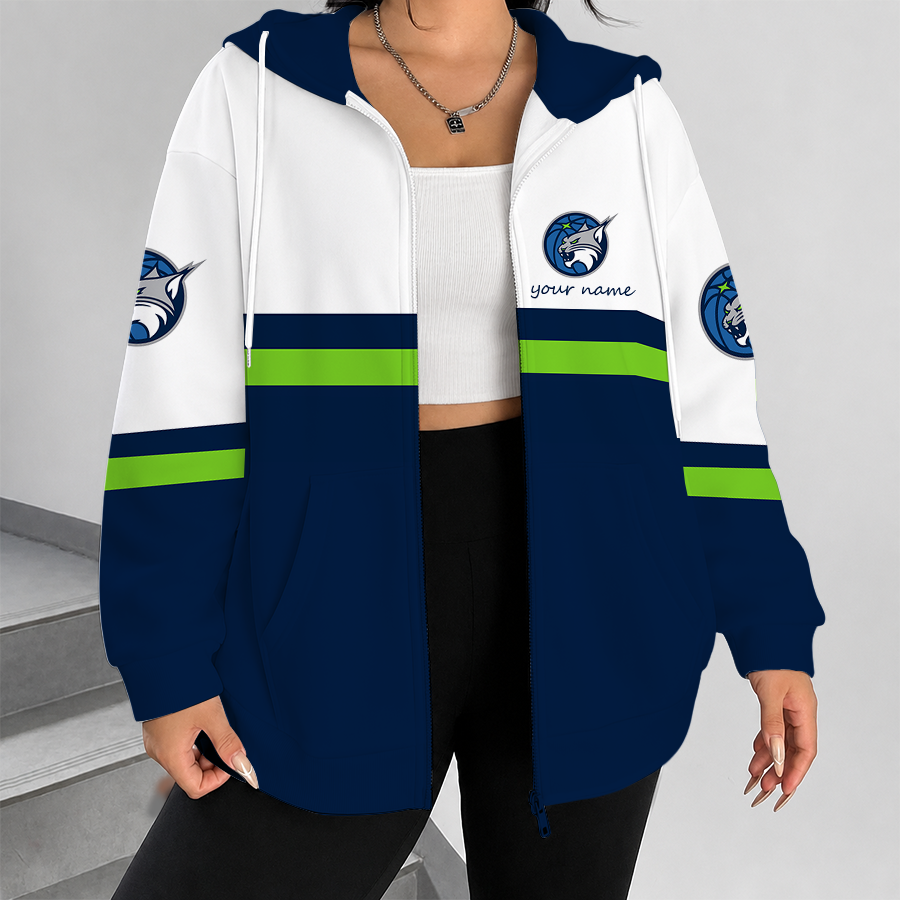 [FAN FAVORITE] NEW CUSTOMIZED WNBA09 MNL MINNESOTA LYNX ZIP HOODIE