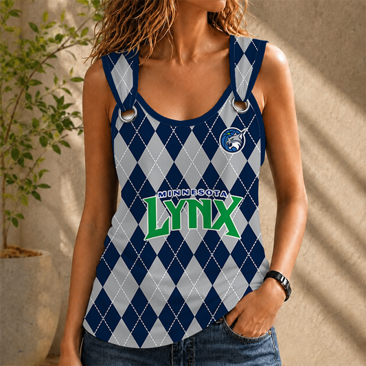 [FAN FAVORITE] NEW CUSTOMIZED WNBA09 MNL MINNESOTA LYNX O-RING SHOULDER TANK TOP