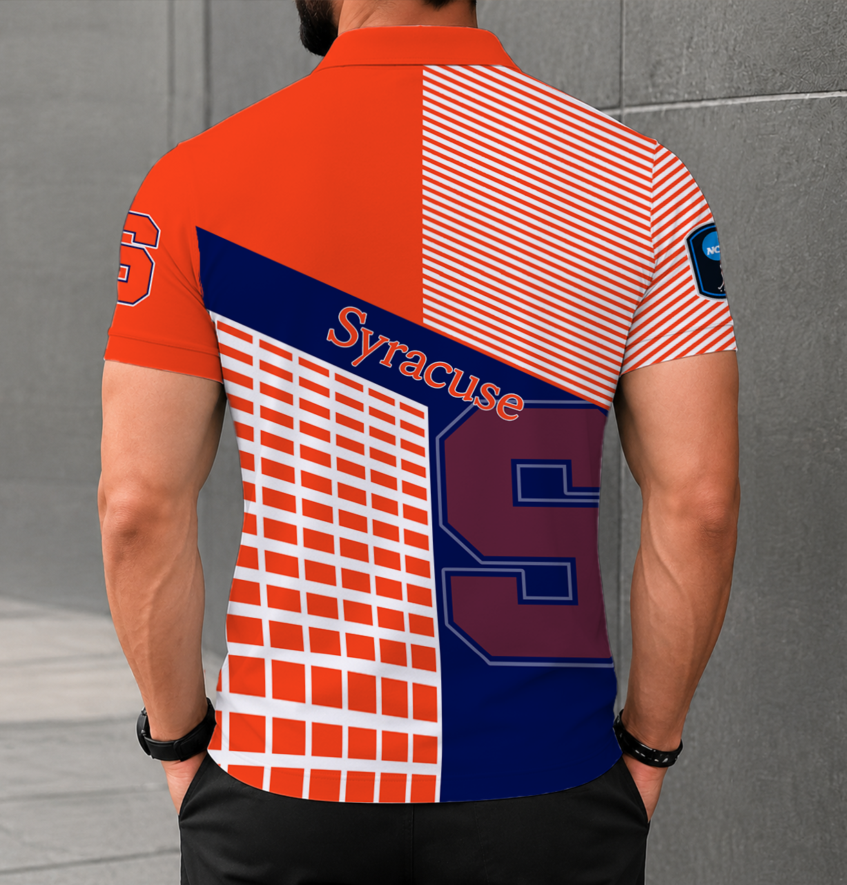LIMITED EDITION - NEW CUSTOMIZED NCAA CFH09 SYO SYRACUSE ORANGE POLO SHIRT