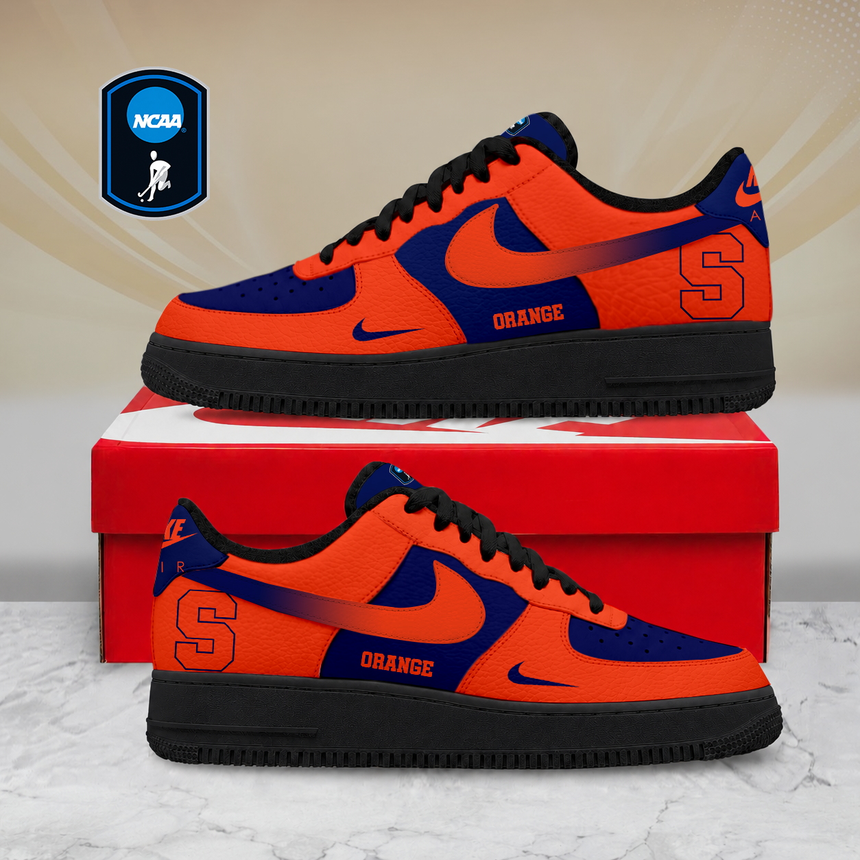 LIMITED EDITION - NEW CUSTOMIZED NCAA CFH09 SYO SYRACUSE ORANGE AF1 SHOES