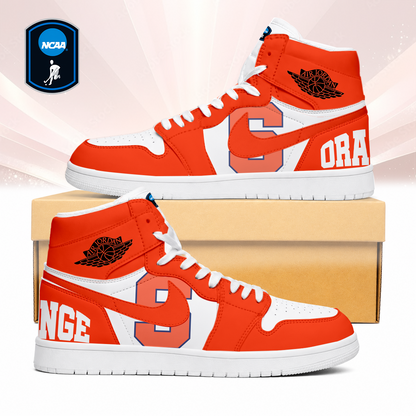LIMITED EDITION - NEW CUSTOMIZED NCAA CFH09 SYO SYRACUSE ORANGE AIR JORDAN SNEAKERS