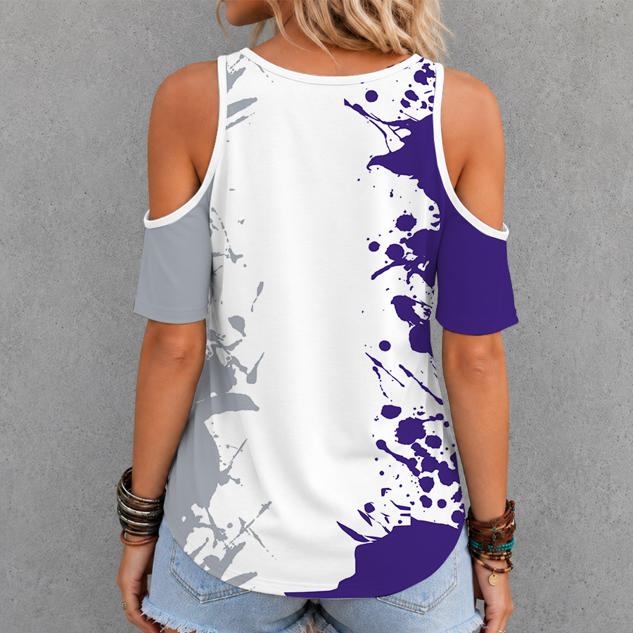 [FAN FAVORITE] NEW CUSTOMIZED NCAA FBS09 THF TCU HORNED FROGS CRISS CROSS V-NECK TOP
