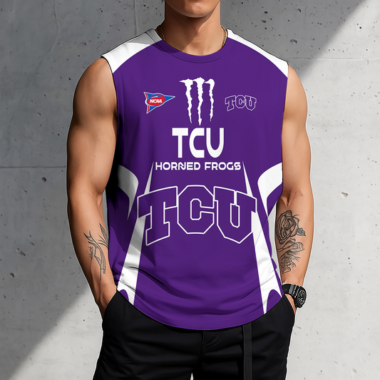 LIMITED DROP - NEW CUSTOMIZED | NCAA FBS09 THF TC HORNED FROGS MEN'S GYM SHIRT