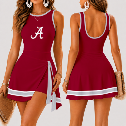 [FAN FAVORITE] NEW CUSTOMIZED NCAA FBS08 ABC ALABAMA CRIMSON TIDE WOMEN'S SUMMER SKORT DRESS