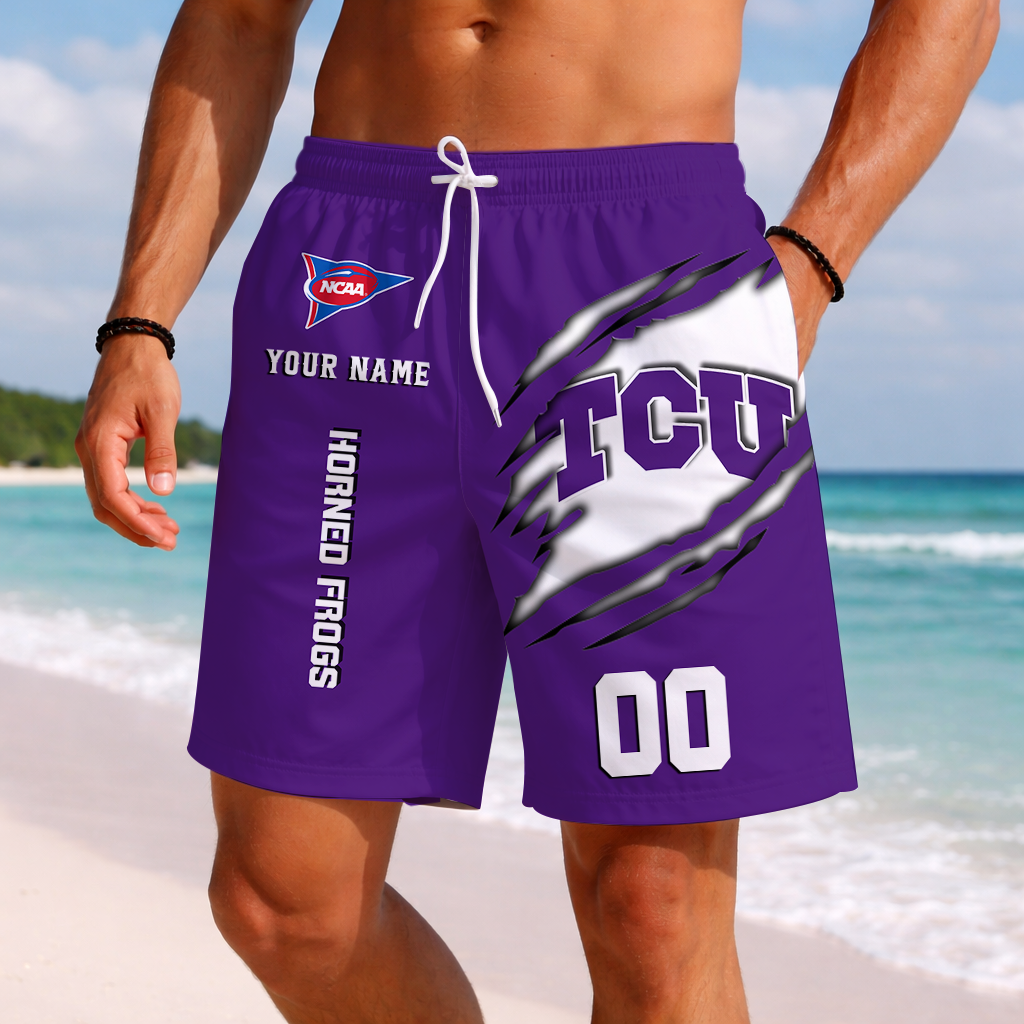 LIMITED EDITION - NEW CUSTOMIZED NCAA FBS09 THF TCU HORNED FROGS SHORT PANTS