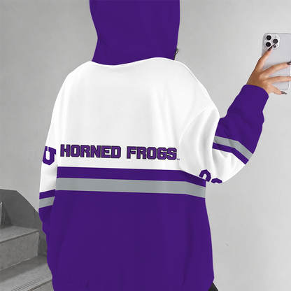 [FAN FAVORITE] NEW CUSTOMIZED NCAA FBS09 THF TCU HORNED FROGS ZIP HOODIE