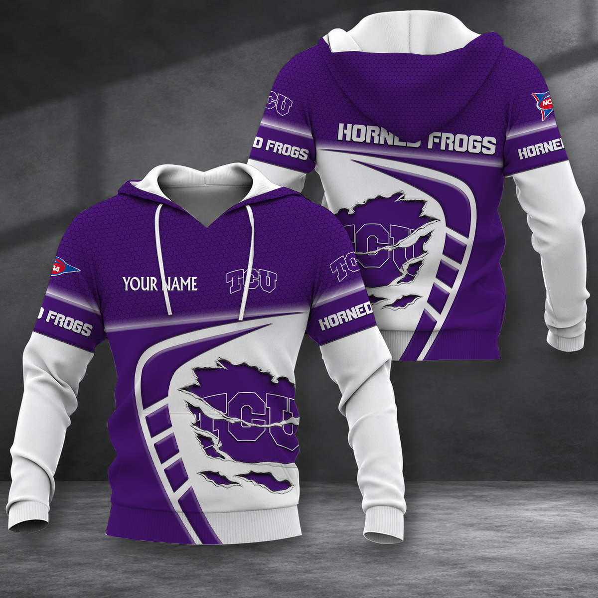 ELITE EDITION - NEW CUSTOMIZED NCAA FBS09 THF TCU HORNED FROGS HOODIE, ZIP HOODIE, T-SHIRT, POLO SHIRT, ZIP POLO SHIRT & SWEATSHIRT